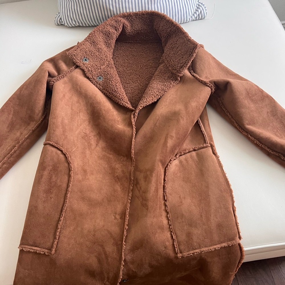 New Dark Camel Coat - image 4